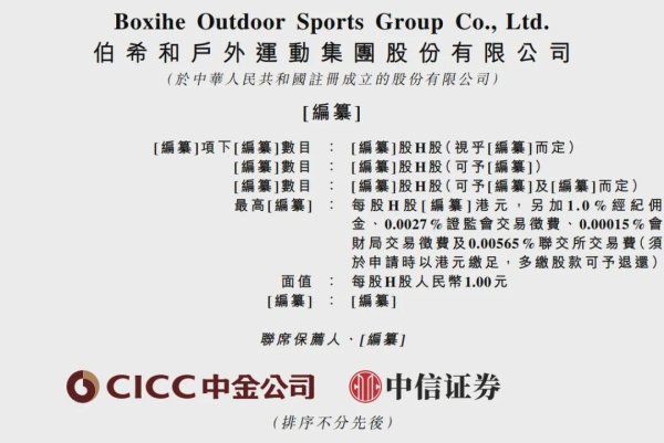 股票配资资质 独家 | 伯希和启动第二轮香港NDR，交易规模约1.5亿美元，中国内地三大本土高性能户外服饰品牌